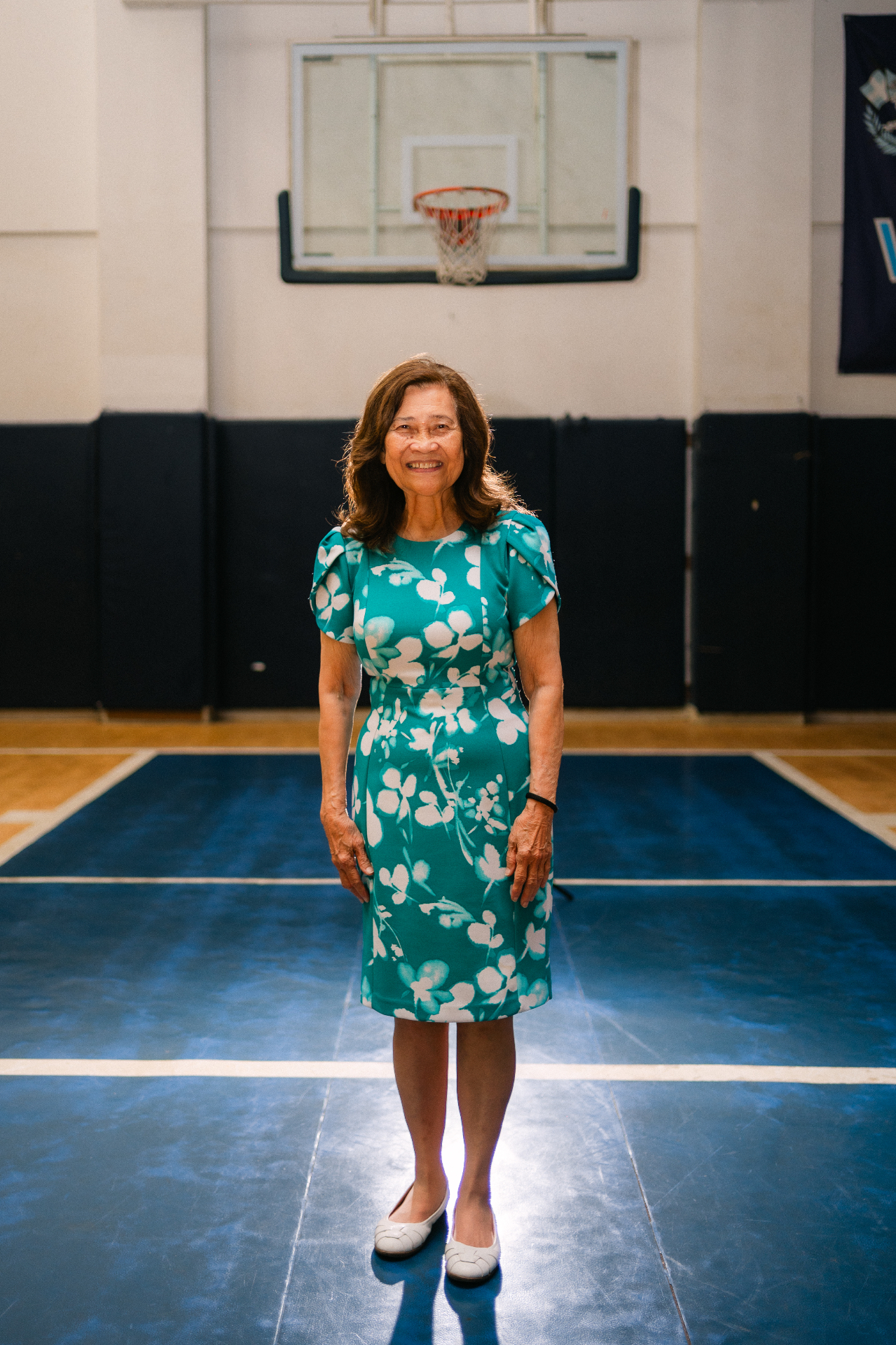 Saint Paul Christian School administrator in the gymnasium